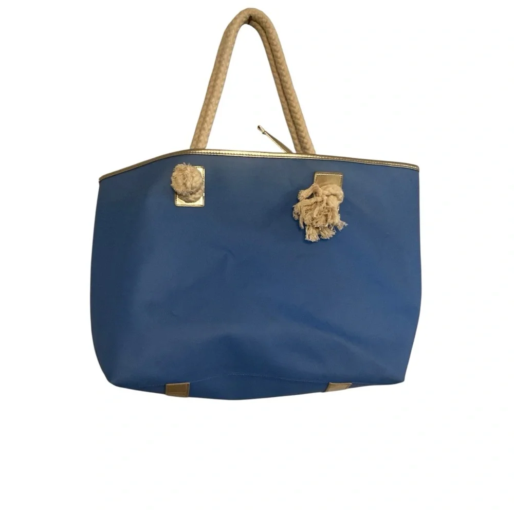Lilly Pulitzer‎ Swim Shady Tote LG Blue Seahorse PVC MATERIAL